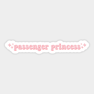 Passenger Princess Car Mirror Decal, Car Mirror Sticker, Rear View Mirror Sticker, Car Decal Sticker, Affirmation Car Decal Sticker